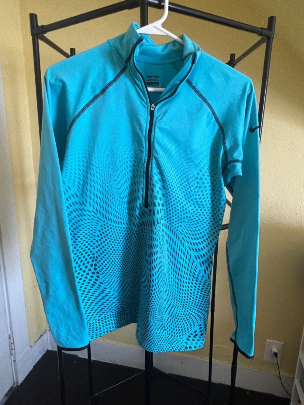 Nike Pro Turquoise Quarter-Zip Training Top